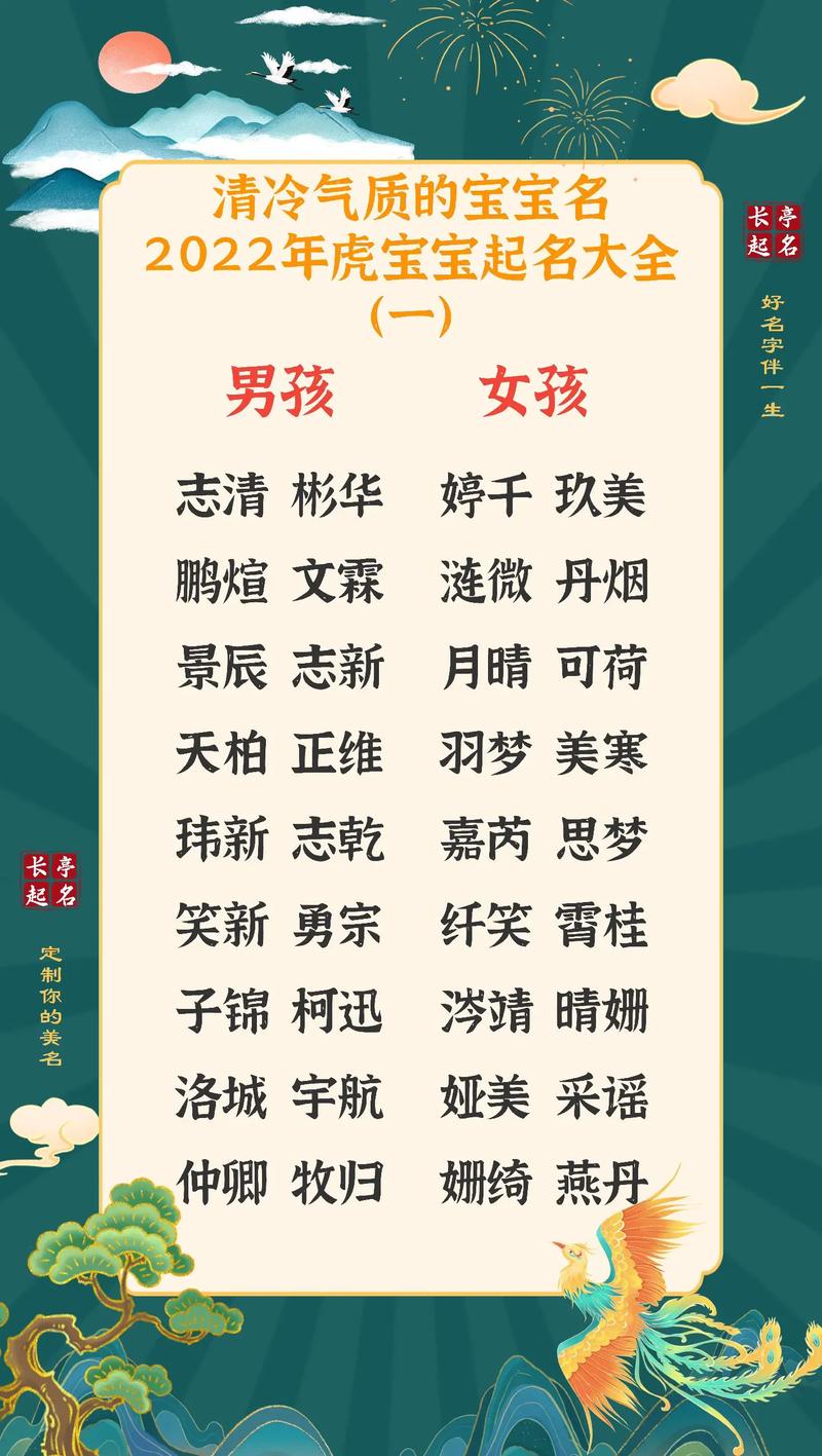22年虎宝宝取名 简单大方的名字