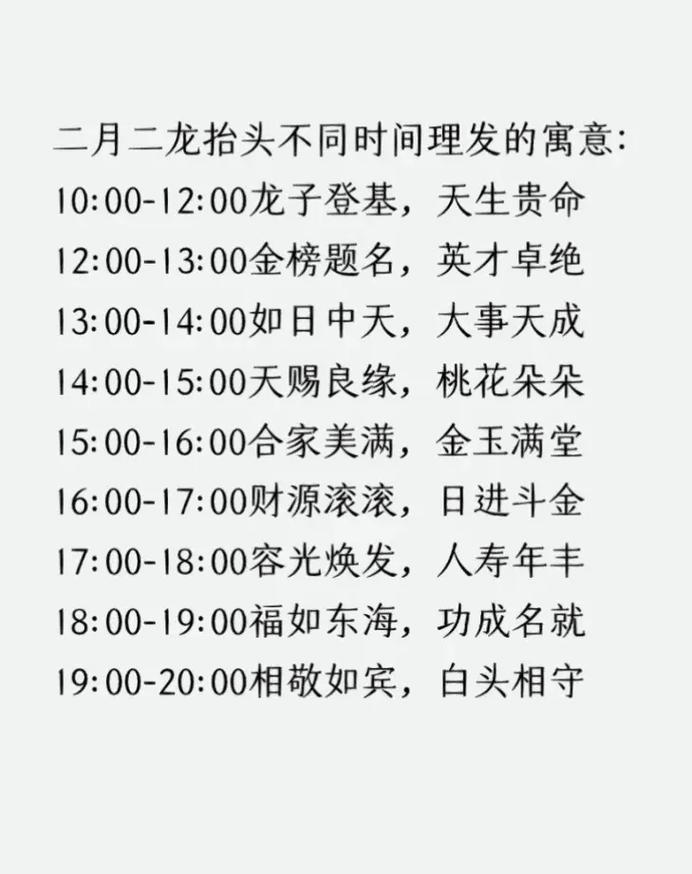 二月初二龙抬头剪头发的寓意