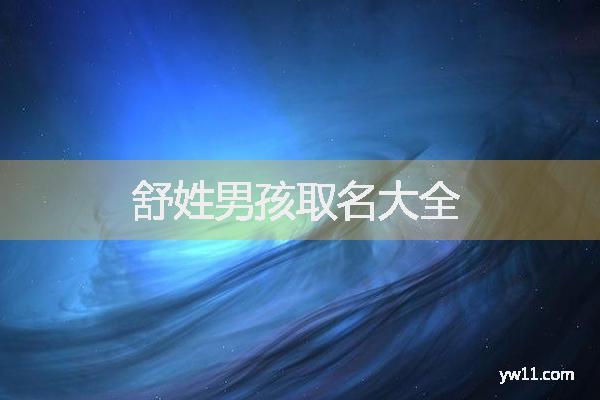 4月出生舒姓男宝宝名字