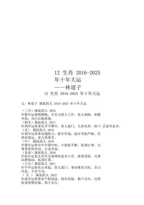 十二属相的创业大运解析