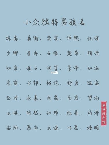 原升什么小众男孩名字