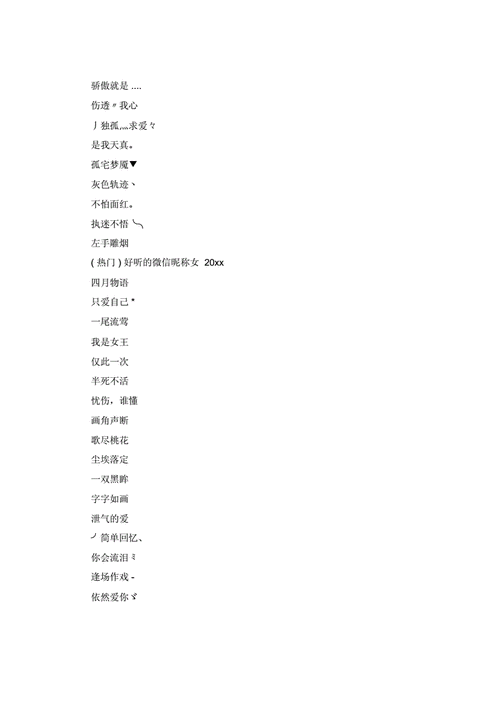 好听的微信名字女可爱,清新又可爱的微信名字