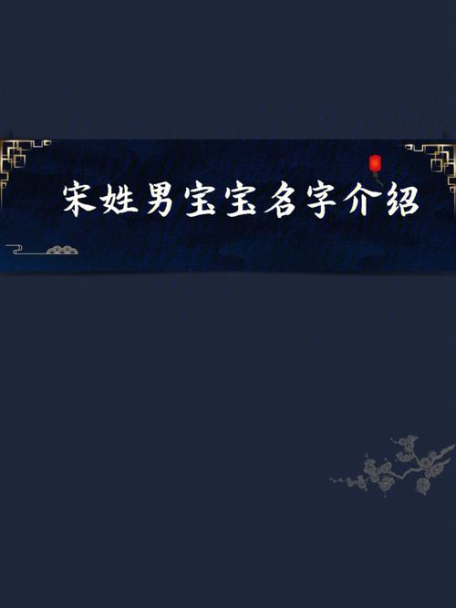 好听姓宋男孩的名字