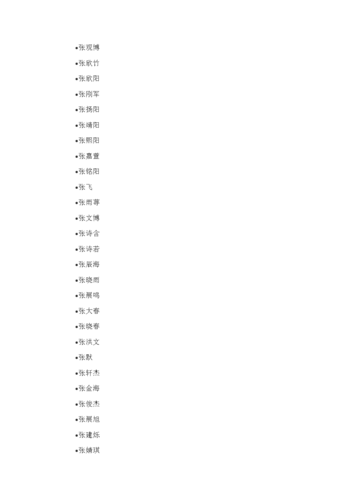 男孩名字叫张什么好听