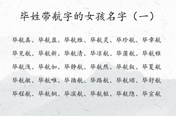 5月出生毕姓女宝宝名字