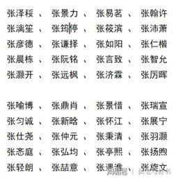牛年姓张男孩起名
