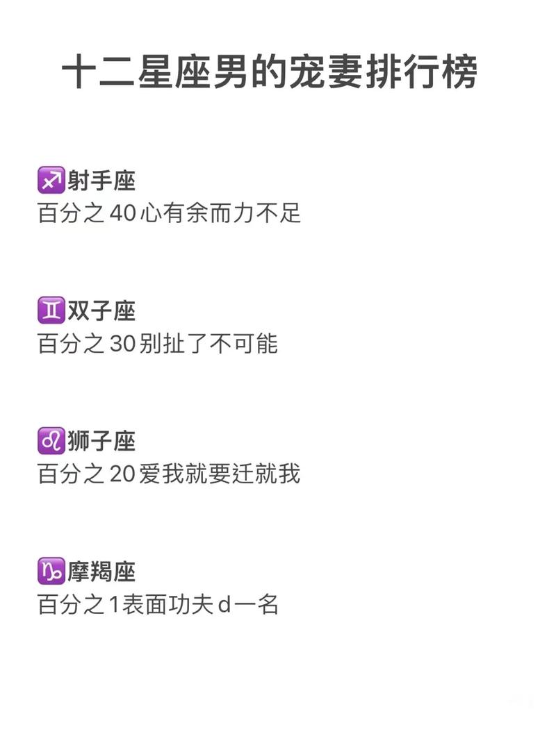 十二星座男生谁最爱老婆?