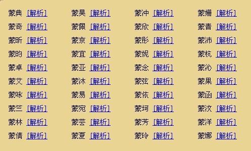 蒙姓猪年女宝宝名字