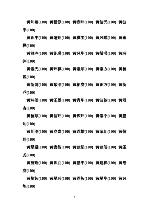 姓黄三个字洋气名字