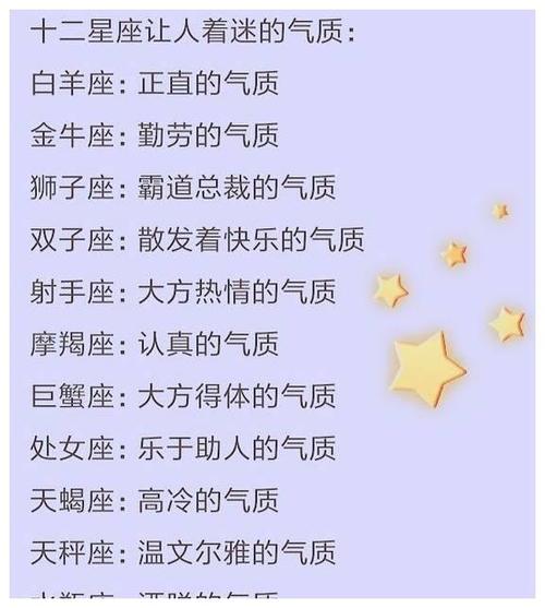 十二星座让人着迷的气质,为什么会被讨厌,最看重什么