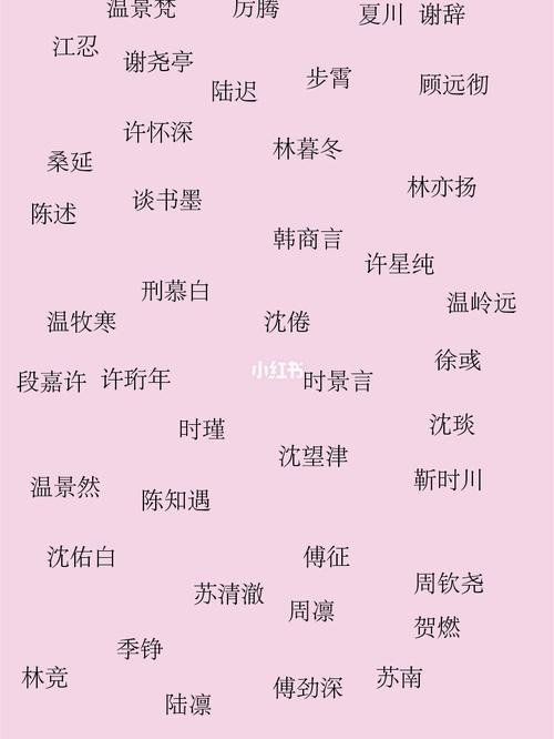 小说中男主角好听的名字