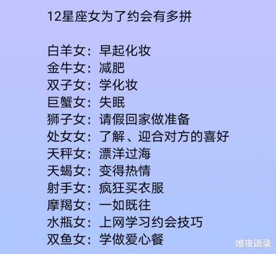 12星座女去相亲