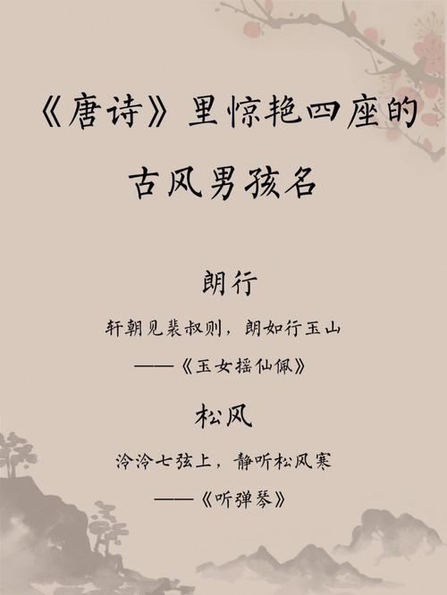男孩松字开头的名字