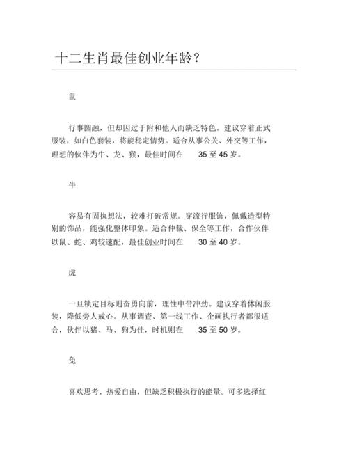 十二生肖想创业?看看你何时最适合