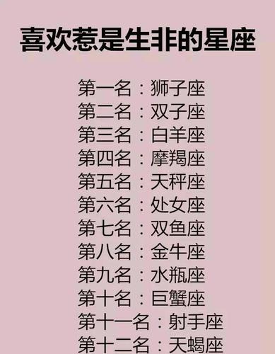 容易惹是生非的星座
