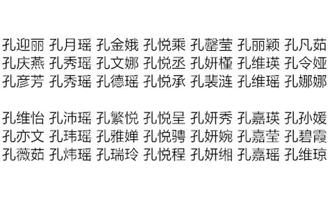 孔姓女宝宝洋气名字