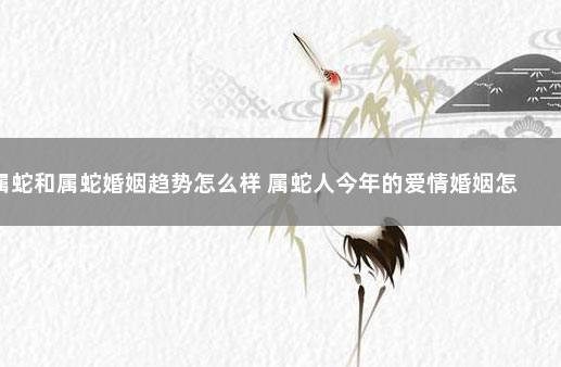 属蛇和属蛇婚姻趋势怎么样
