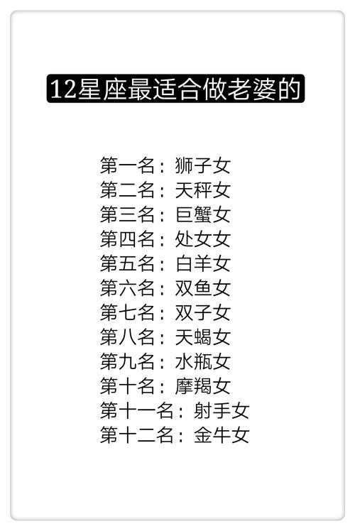 什么星座最适合当老婆