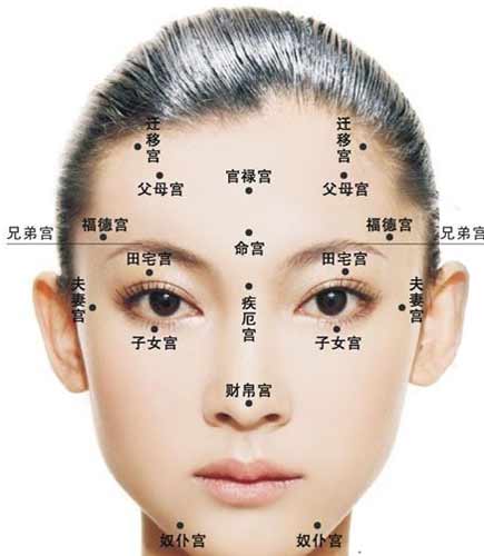 面部十二宫图解运势