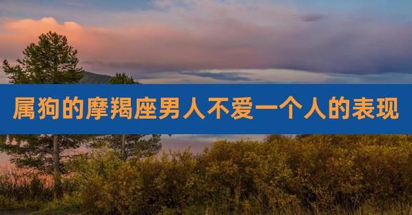 属狗男不爱一个人表现
