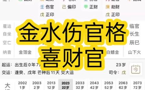 金箔金命人金水伤官运势解析