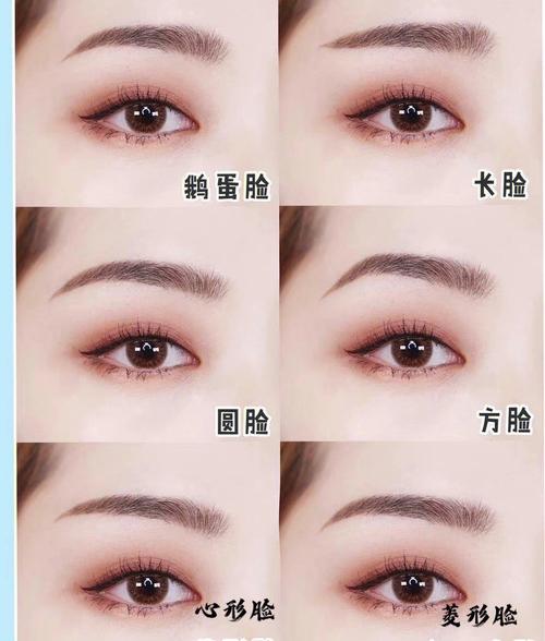眉形与脸型的搭配