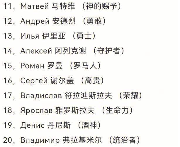 女性好听的俄语名字