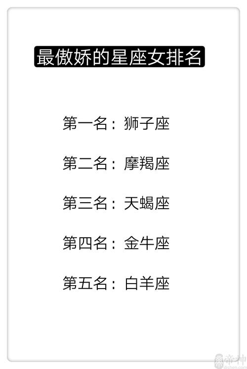 最酷最傲娇的星座排行榜