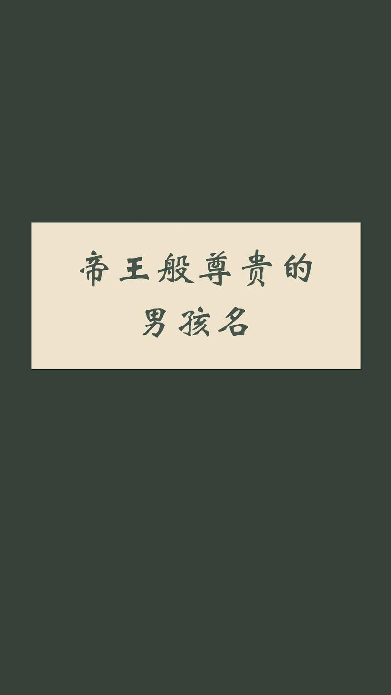 大气尊贵的男孩名字