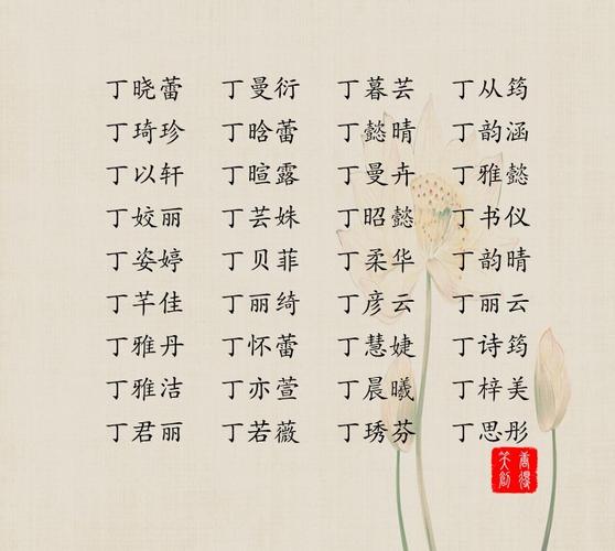 姓丁女孩子名字独特有气质的名字推荐