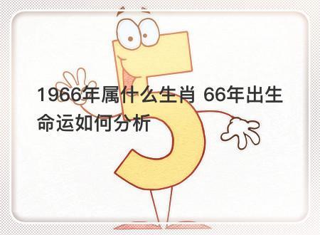 1966年属什么生肖，1966年是什么命