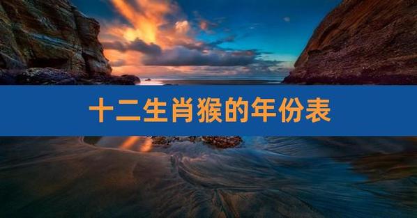 生肖猴是哪年出生的
