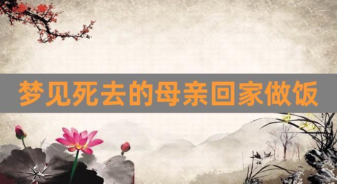梦见去世的母亲回家了
