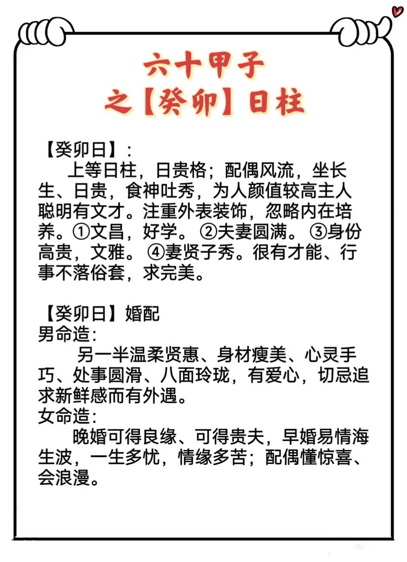 癸卯日柱婚配 癸丑日柱婚配