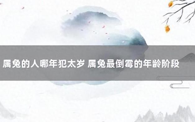 属兔一生大劫年