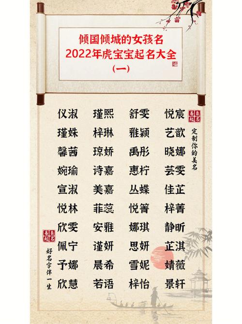 虎年给刚出生的婴儿起名字 别致文雅