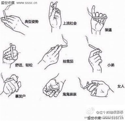 从吸烟姿势看性格,你是哪一种?