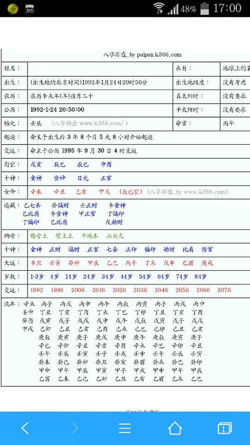 大运流年查询(八字命理流年大运预测口诀)