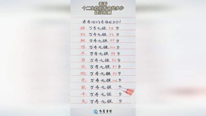 十二生肖的寿命有多长
