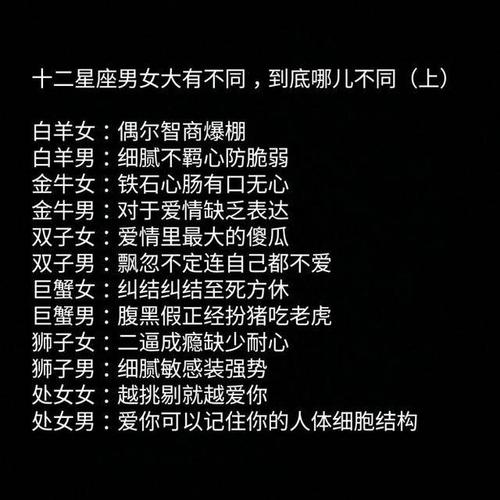 拥有十二星座的人