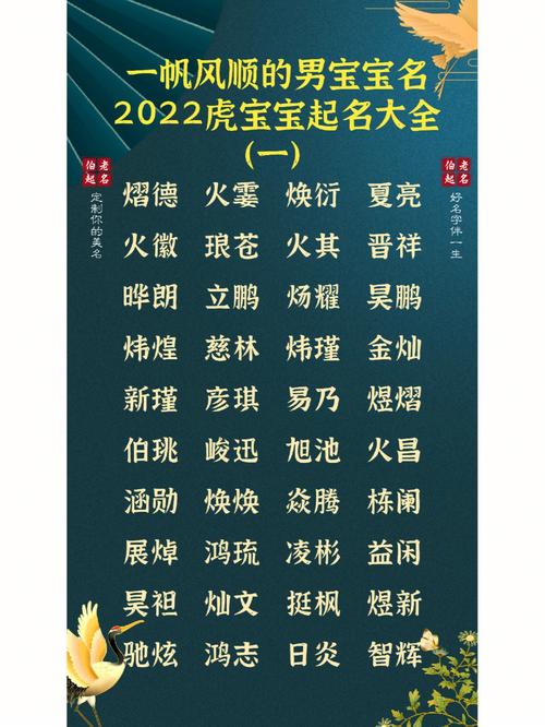 新生男孩取名大全免费