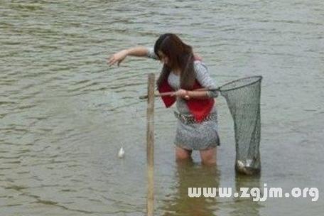 梦见在水里摸鱼