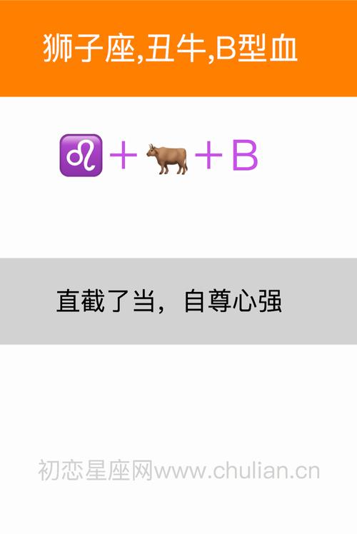 狮子座,丑牛,B型血