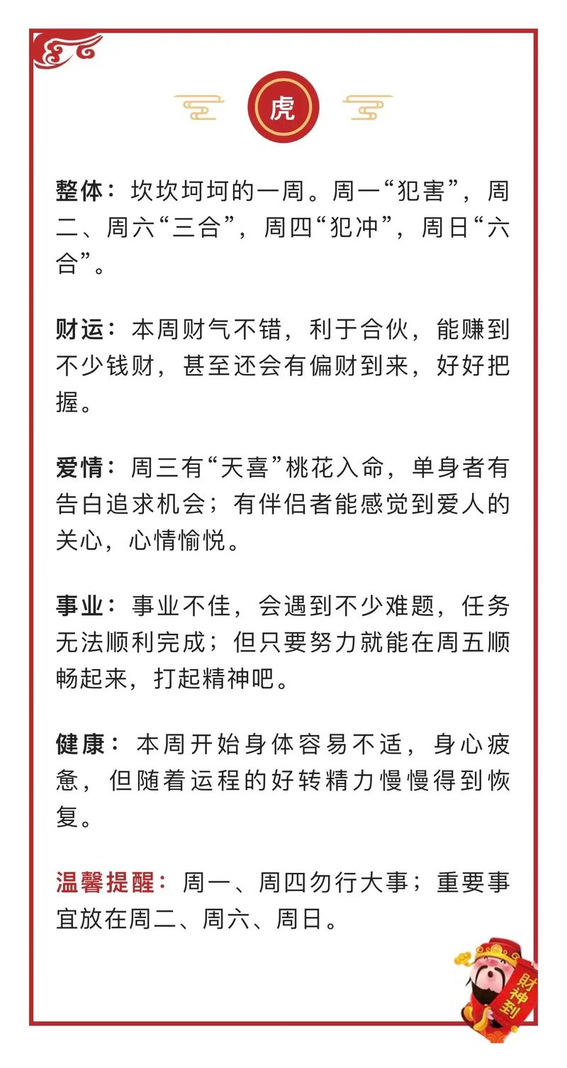 生肖兔本周的综合生肖运势如何