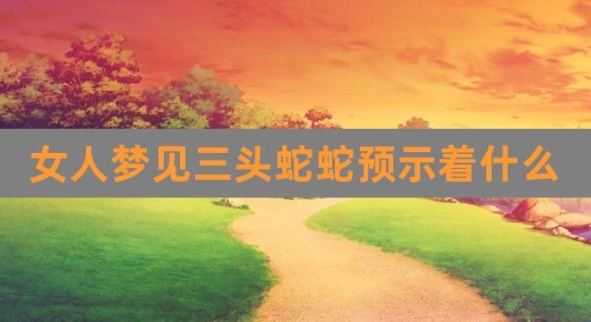 女人梦见三条蛇预示着什么