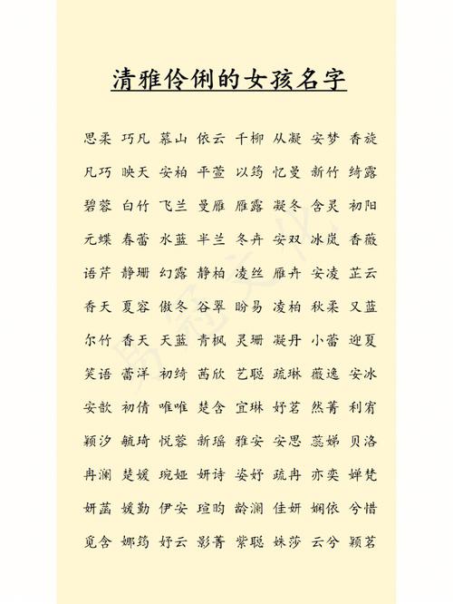 简单内涵好听女孩名字真
