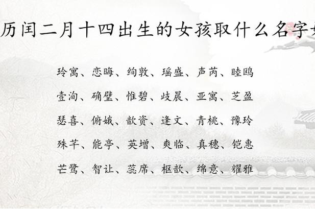 2021年农历二月十四出生的宝宝取名用什么字好