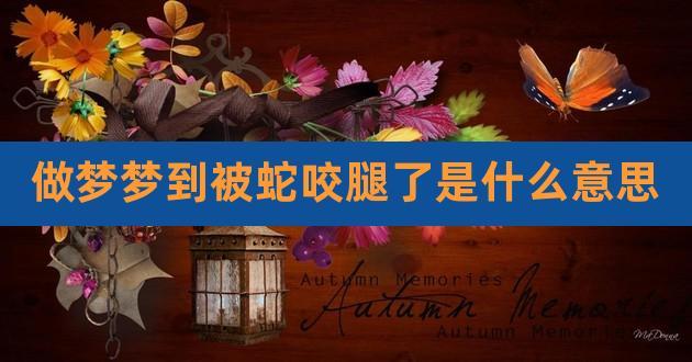 梦见右腿被蛇咬了一口