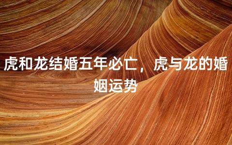 龙和虎姻缘怎么样