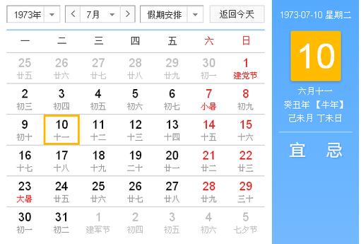 1973几月生人有福